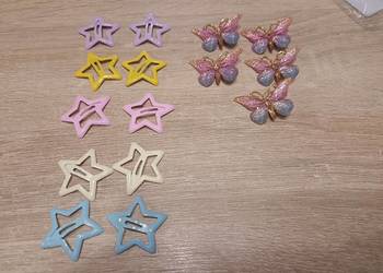 Zestaw 15 spinek, gwiazdki i motylki