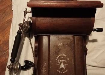 Stary zabytek techniki Początek XXw. 1906r. Telefon Oryginał ANTYK  - Prosz