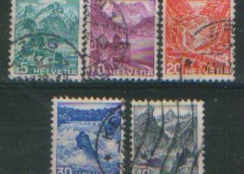 Zn. Szwajcaria Mi 298, 9, 301, 3, 5 kas 1936