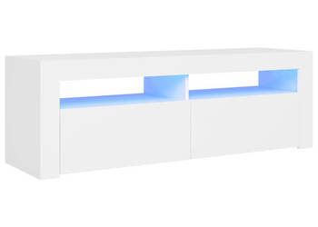 Szafka pod TV z oświetleniem LED biała 120x35x40 cm WM-804310