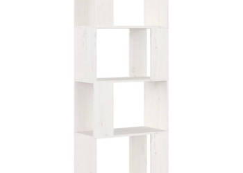 Regał na książki/przegroda biały 51x25x132 cm sosnowy WM-814040