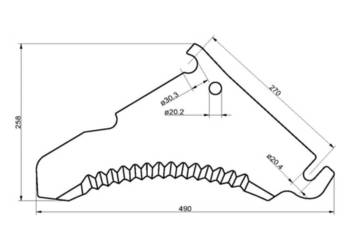 Nóż do przyczepy Bergmann Carex, Repex (B02-1011)