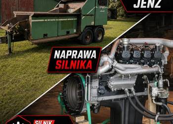 Rębak do drewna JENZ AZ 50 Remont Silnika Mercedes OM442 V8