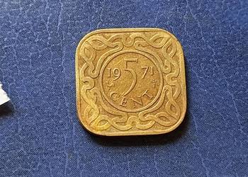 Stare monety 5 cent 1971 Surinam