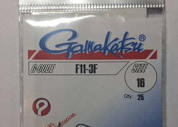 Wędkarskie Haczyki Gamakatsu G-Code F11-3F nr 16 sztuk 17