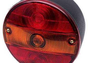 Lampa tylna zespolona, okrągła, Ø 142 mm prawa, 12/24V pomarańczowa/czerwo…