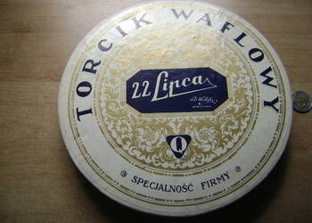 Starocie z PRL Puste Pudełko tekturowe Wedla Torcik Waflowy z PRL