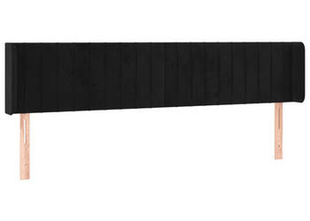 Zagłówek uszak czarny 203x16x78/88 cm aksamit WM-3119074