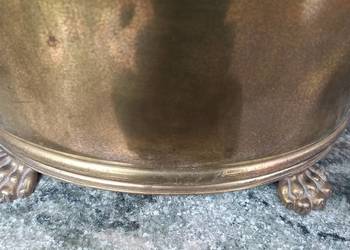 Parasolnik mosiężny owalny na lwich łapkach Stojak na parasole (798)