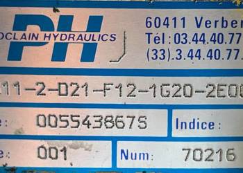 Poclain Hydraulics MS11 - 2 - D21 - F12 - 1G20 - 2E00 / 005543867S Silnik