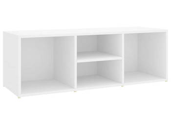 Ławka na buty biała 105x35x35 cm materiał drewnopochodny WM-804463