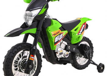 Motorek Cross dla dzieci Pojazd na akumulator Zielony autko auto