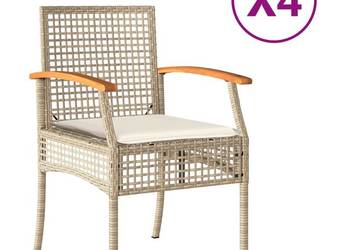 vidaXL Krzesła ogrodowe, 4 szt., poduszki(SKU:366253)