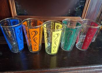 Szklanki kolorowe-starocie