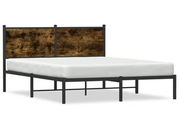 Łóżko Czarne Metalowe Rama Łóżka Metalowa Ze Stelażem 140x190 cm WM-4007667