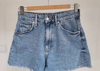 Niebieskie szorty dżinsowe z wysokim stanem shorty jeans Niebieskie szorty dżinsowe z wysokim stanem shorty jeans