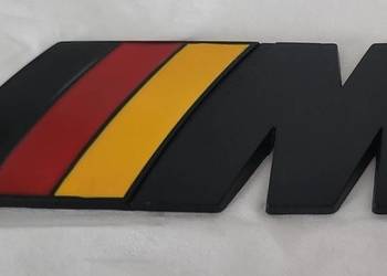 NOWY czarno żółty znaczek emblemat M Power mpower 80x30mm