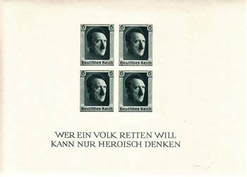 NIEMCY-TRZECIA RZESZA  1937- BLOK 8 MNH**