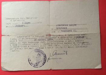 ( 1658 ) Pismo Z Prokuratury, Józefowicz