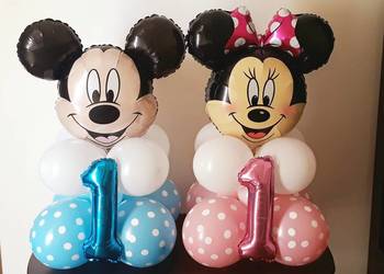 Dekoracja urodzinowa z balonów-Myszka Minnie lub Mickey