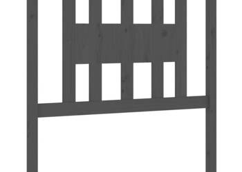 Wezgłowie łóżka szare 96x4x100 cm lite drewno sosnowe WM-818652