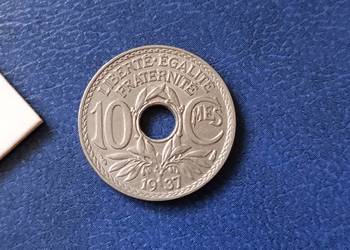 Stare monety 10 centym 1937 Francja