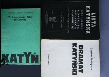 KATYŃ LISTA KATYŃSKA DRAMAT KATYŃSKI 3 SZT/fa