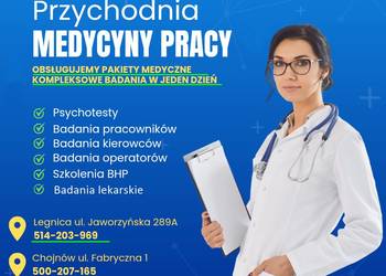 Badania lekarskie i psychologiczne LEGNICA. Medycyna Pracy