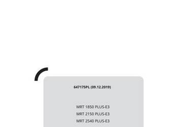 Manitou MRT1850 PLUS MRT2150 PLUS MRT2540 PLUS instrukcja napraw serwis PL