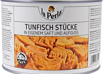 Kawałki tuńczyka La Perla we własnym soku i zalewie 1705g