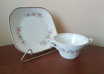 Półmisek porcelanowy z bulionówkami wawel