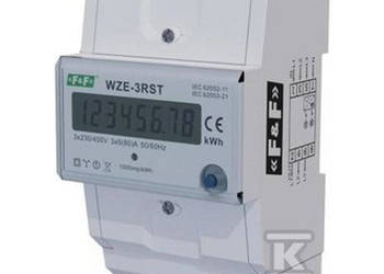 3-fazowy licznik zużycia energii 80A, z funkcją RESET WZE-3RST
