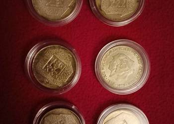 Srebrne monety tzw. mapka z PRL