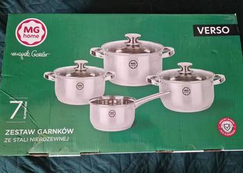 NOWY Zestaw garnków MG Home, VERSO, 7 elementów, garnki Magda Gessler