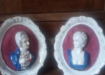 Porcelana Francja stare medaliony popiersia