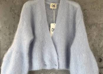 Kardigan CXL 81%kid moher z balonowym rękawem