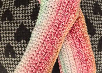 Mitenki rękawiczki bez palców handmade damskie one size multikolor