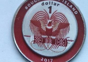BOUGAINVILLE ISLAND-1 DOLLAR--2017 r -KOLOR