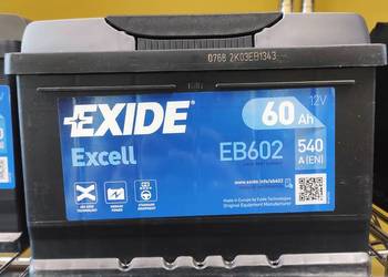 Akumulator 60Ah 540A  Exide Excell EB602