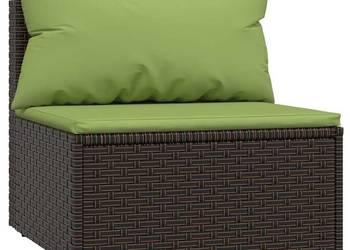 vidaXL Środkowy moduł sofy z poduszkami, brązowy(SKU:319833)