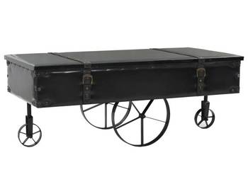 Stolik kawowy, MDF i drewno jodłowe, 110 x 55 x 43 cm（SKU:245761）