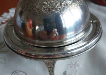 Miseczka na kawior,metalowa z patyną