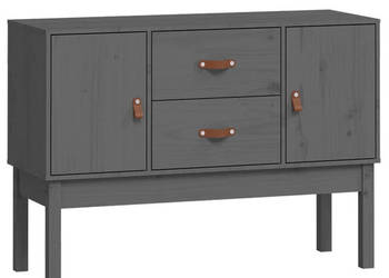 Szafka szara 110x40x78 cm lite drewno sosnowe WM-823526