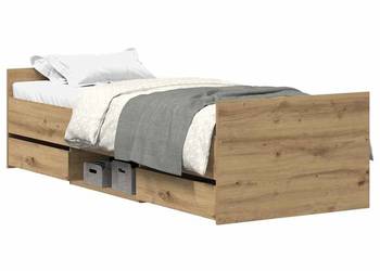 vidaXL Rama łóżka bez materaca Artisan Oak 100x200cm (SKU:3328795)