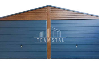 GARAŻ BLASZANY 6m x 5,5m - dwuspad - 2x Brama + okno TS320