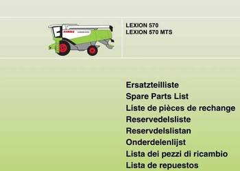 Katalog części Claas LEXION 570, LEXION 570 MTS
