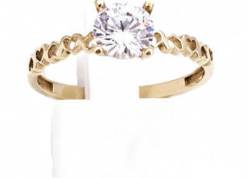 WYPRZEDAŻ !-30% Pierścionek r.14 Złoty pr.333 z jednym kamieniem Z-249 WYPRZEDAŻ !-30% Pierścionek r.14 Złoty pr.333 z jednym kamieniem Z-249