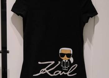 Karl Lagerfeld świetna koszulka duże logo 36 S