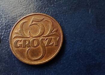 Stare monety 5 groszy 1937 2RP Polska piękna