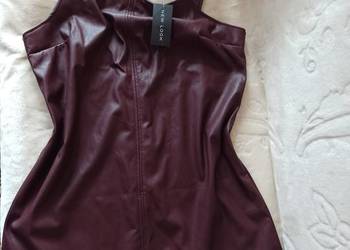 (46/3XL) Skórzana sukienka na ramiączkach z Londynu, Nowa
